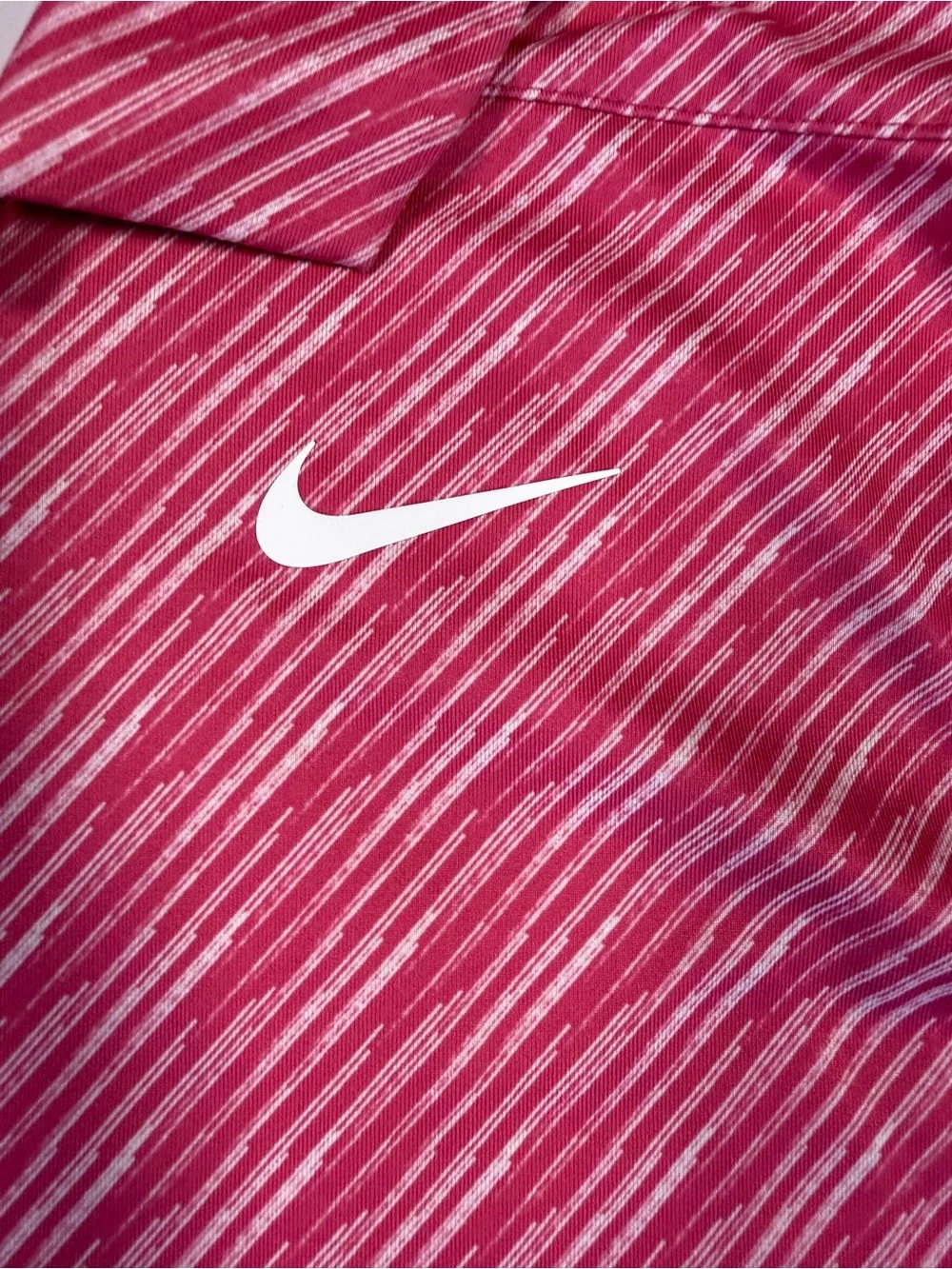 Nike Women's Pink Space-Dye Short Sleeve Polo
